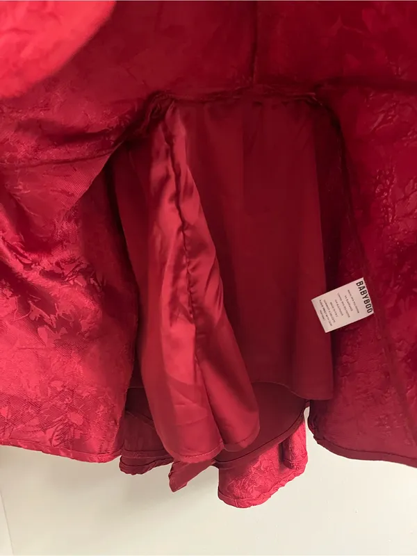 Babyboo Emelie Playsuit Mini Dress in Red Size Small - Image 8