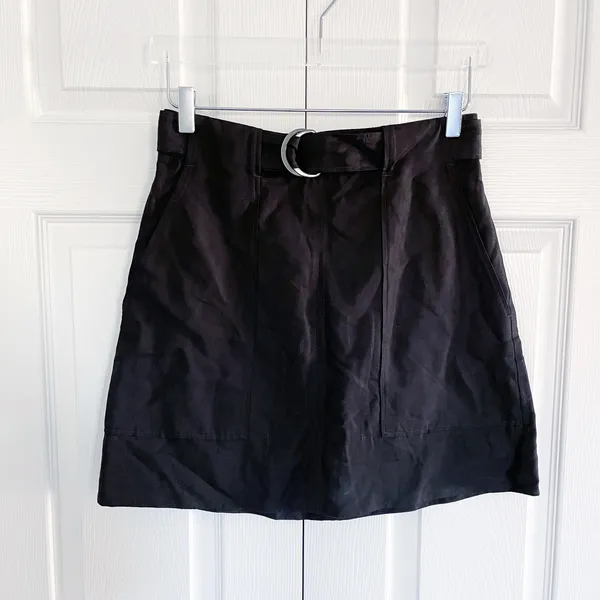 COS Black Belted A-Line Mini Skirt - Image 2