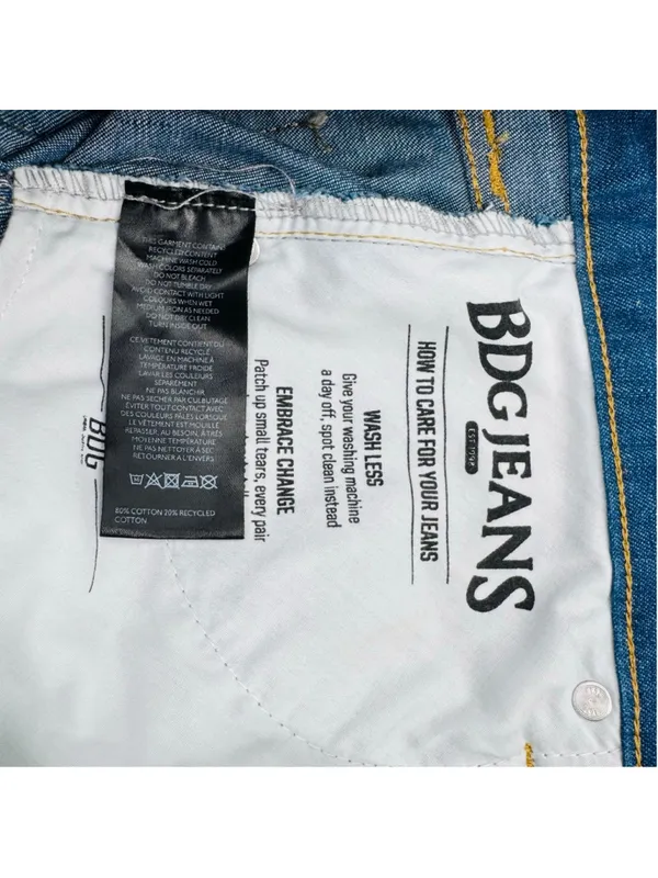 NWOT BDG Urban Outfitters Jet Twisted Blue Straight Leg Jeans 28 - Image 6