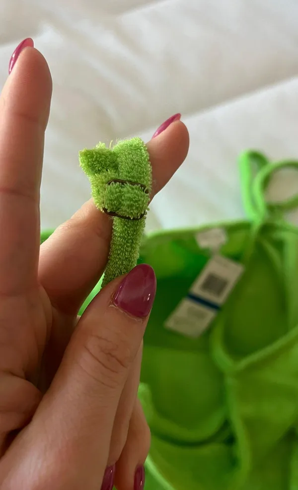 Lime Green Terry Cloth Mini Dress With Cut Out Sides - Image 8