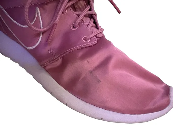 Nike Women’s Pink Satin Sneakers - Image 8