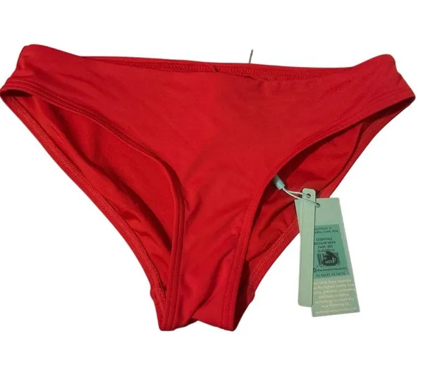 Sustainable Swim ECONYL® Red Low Waisted Bikini Bottom Womens Size US 6 - Image 3