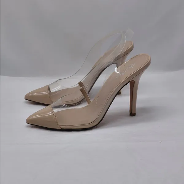 Charles by Charles David Slingback Heels Size 9.5 Nude Clear Pumps Wedding Party - Image 13