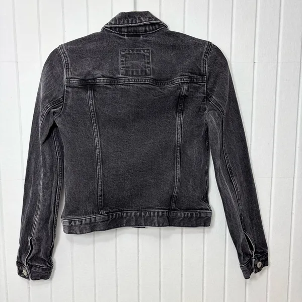 Abercrombie & Fitch Dark Gray Denim Jacket Size‎ XS - Image 5