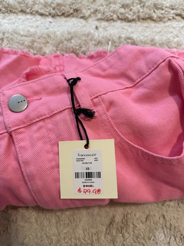 Francesca's PINK DENIM SKIRT - Image 4