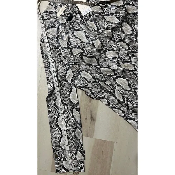 Choosy NWT Large Faux Snakeskin Leather Trench Coat Jacket Exotic Vintage 90s - Image 9