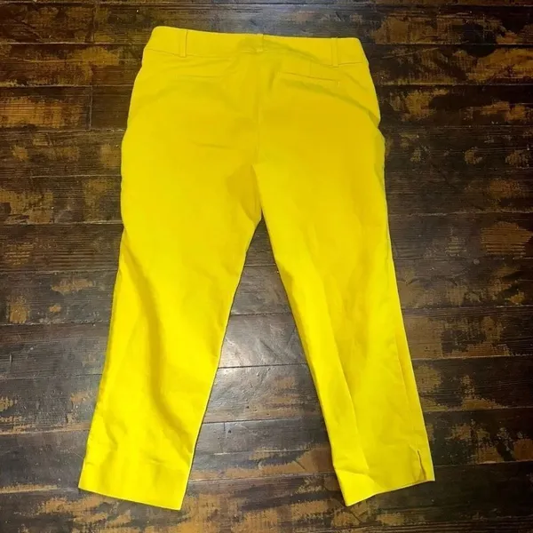 Loft yellow Riviera Marissa straight leg business casual 4P slacks - Image 3