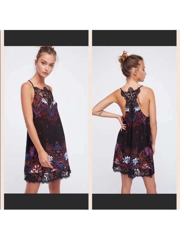 Free People Who's Sorry Now Slip Dress Size Small - Image 2