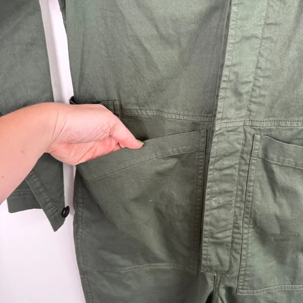 Alex Mill Expedition Cotton Jumpsuit Green Utility Boiler Suit Gorpcore Women XS - Image 4