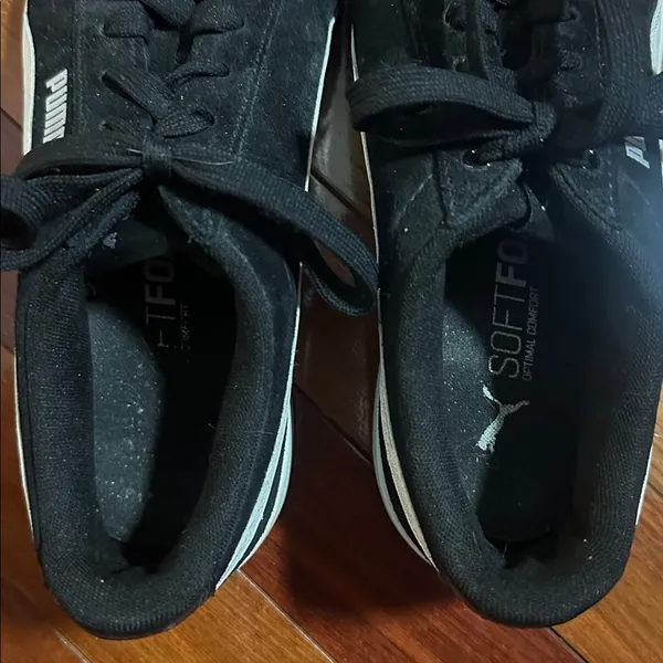 Puma Black Suede Classic Sneakers Women’s US 10 Cool Girl Shoes EUC! - Image 6