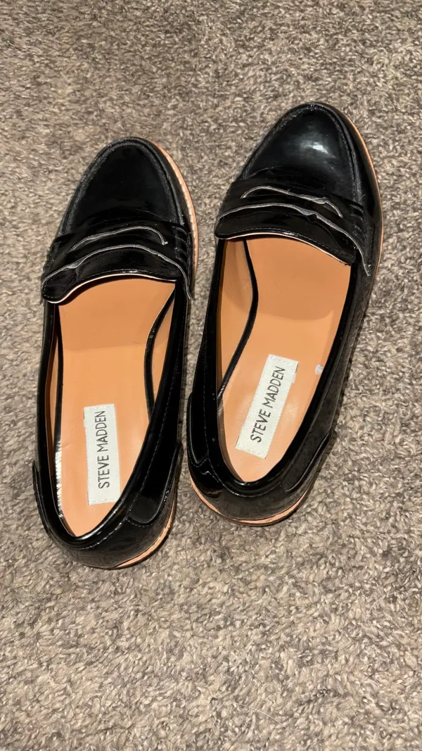Steve Madden Loafers Black Women’s Chunky 7.5 - Image 2