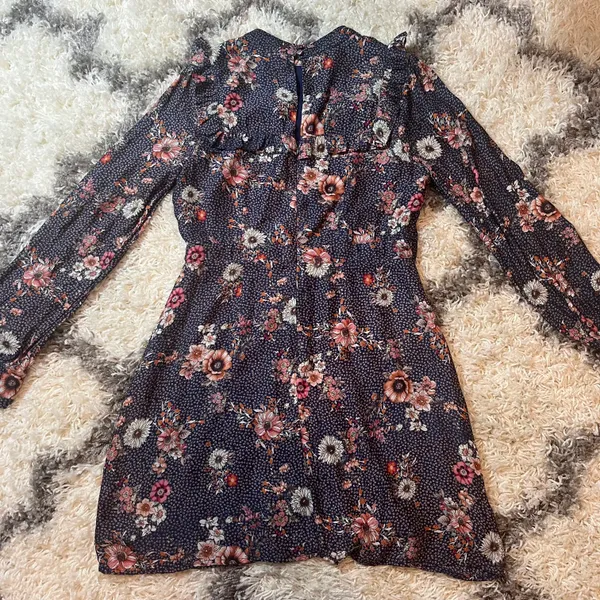 Wander Cassidy Navy Blue Floral Print Mini Dress - Image 5