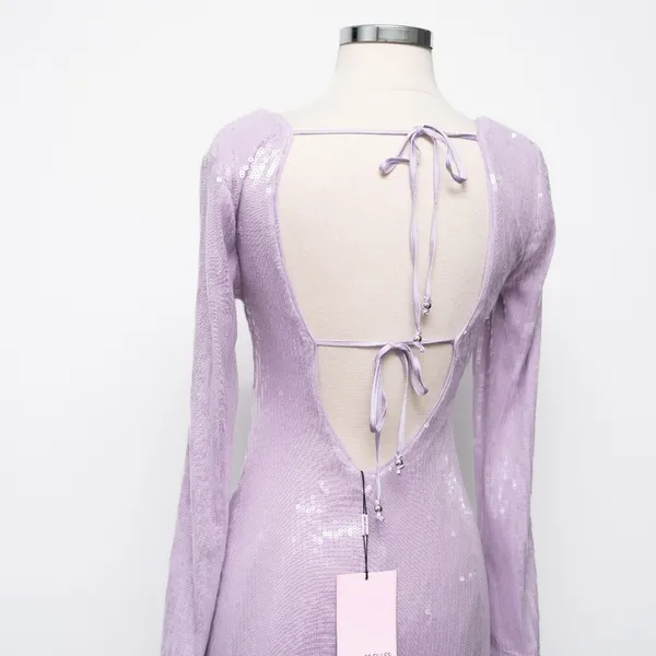 Avec‎ Les Filles - Purple Sequined Bodycon Midi Dress - Image 9