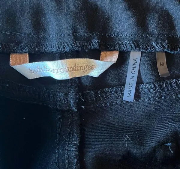 Soft Surroundings Women's Black Straight Leg Casual Pants Size M - Image 5