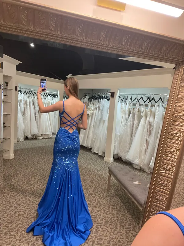 Royal Blue Sherri Hill Dress Prom 0 - Image 2