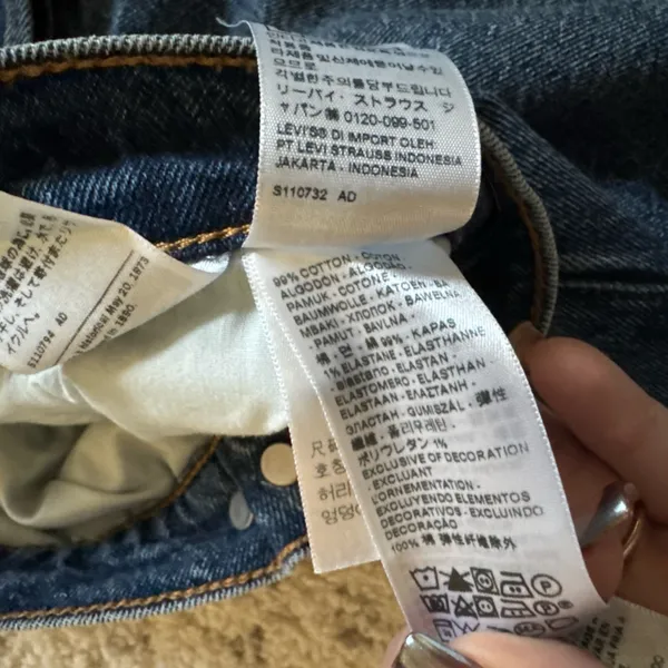 Levi‘s Cinch Ribcage Straight Ankle‎ Jeans Sz 28 in Blue Viral Trend - Image 8