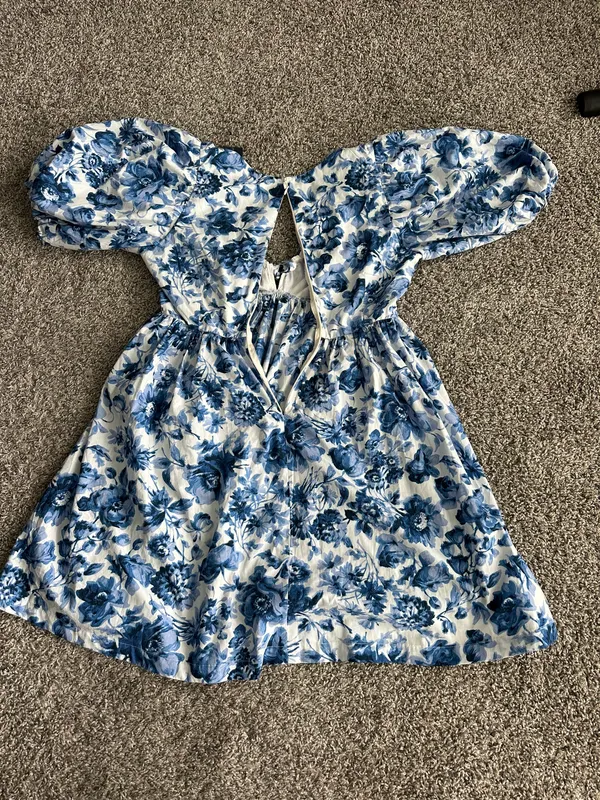 Cinch-Front Poplin Mini Dress - Image 3