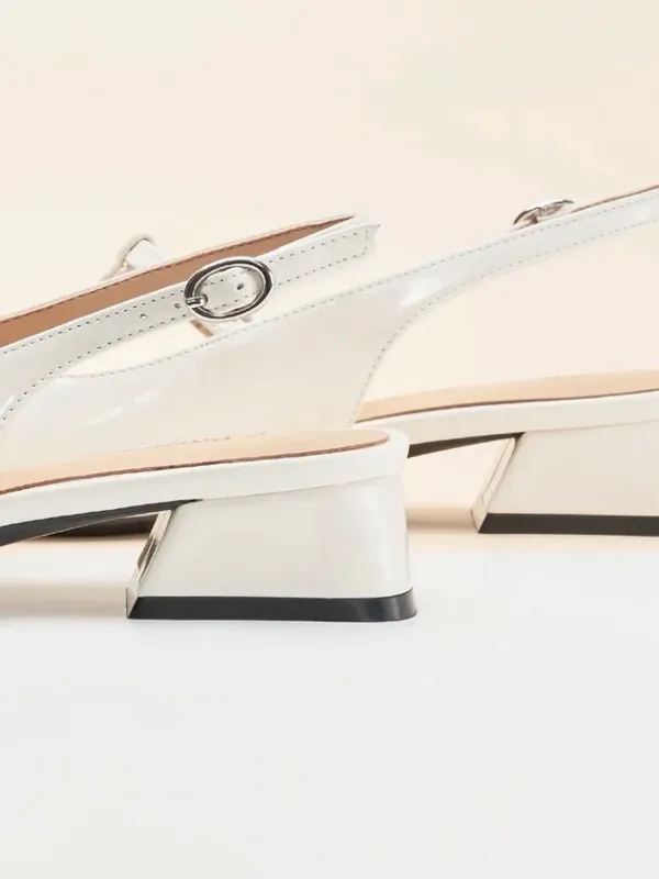 C.Paravano T-Strap Slingback Mary Jane Nina Size 38 White - Image 4