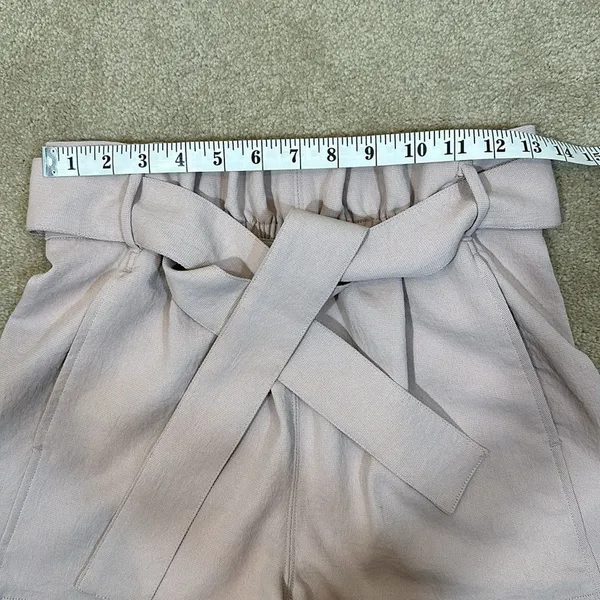 Wilfred Aritzia Paperbag Shorts Coquette High Rise Pink Purple Crepe Women 2 - Image 3