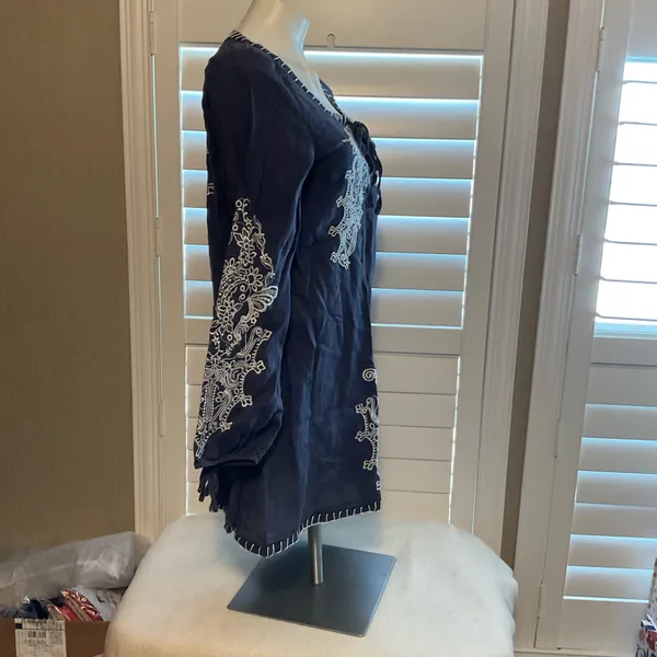 Embroidered Dress Blue Size M - Image 5