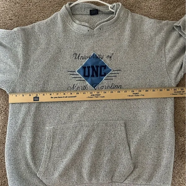 UNC Tarheel Grey Sweatshirt Size XL Made in USA Fangear Casual Athletic Sport - Image 7