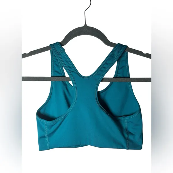 Nike Dri-FIT‎ Swoosh Sports Bra S Teal Blue Racerback Workout Athletic - Image 5