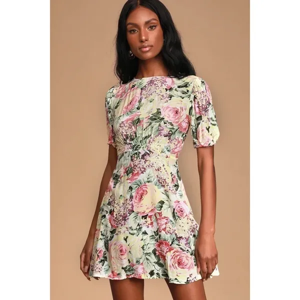 Faithfull The Brand Sidonie Floral Mini Dress - Image 4
