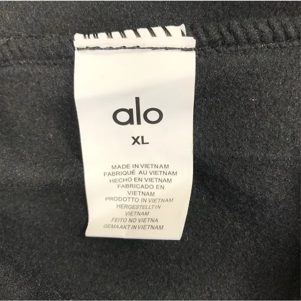 ALO Yoga Accolade Straight Leg Sweatpant Sz XL Black Fleece Inside Unisex Lounge - Image 7