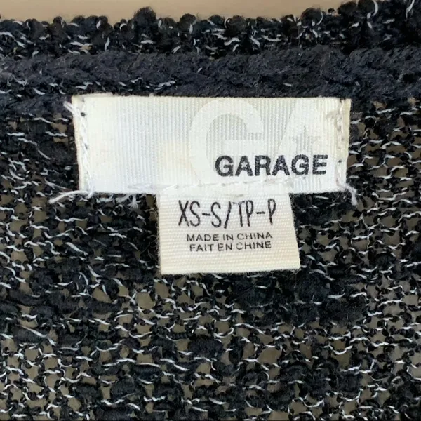 Garage Oversized Black Sweater XS - S Grunge Goth Whimsigoth Casual Slouchy - Image 2