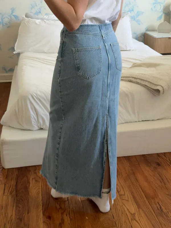 Mango Demim Maxi Skirt - Image 3