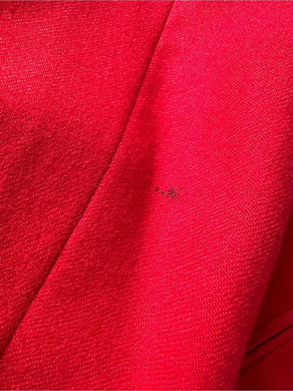 Donna Liara Red Wool Blazer Jacket Double Breasted Italy Size 11/12 Vintage - Image 11