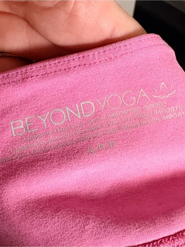 Beyond Yoga Spacedye Squared Bra Pink Bloom Heather Size Small - Image 4