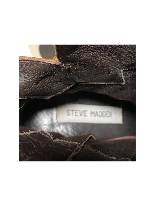Steve Madden Woodstock Ankle Boots Beige size 7.5 Western Country Festival Boho - Image 10