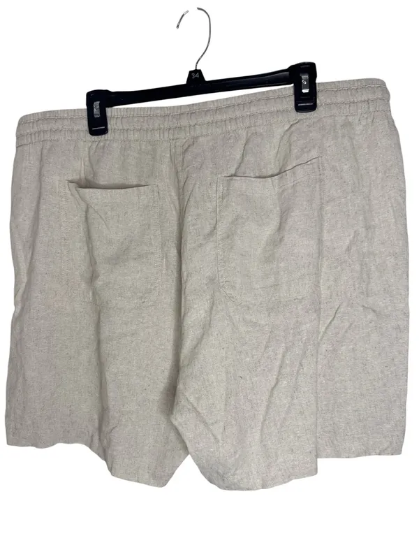 Old Navy Natural Flax Beige Linen Blend Drawstring High Rise shorts size XL - Image 2