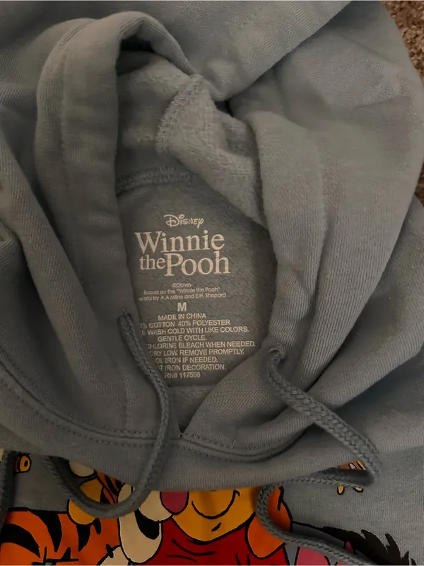 Disney Light Blue Winnie the Pooh Hoodie Size Medium 0543 - Image 3