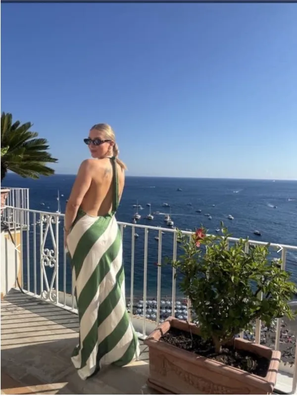 Ronny Kobo Chantell Dress in Palm and Ivory - Image 2