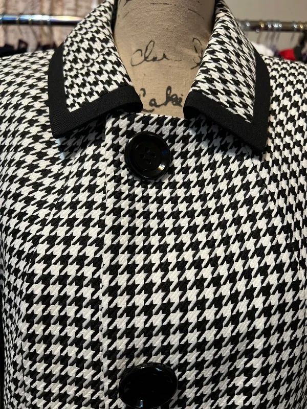 houndstooth blazer tweed jacket sz10 - Image 6