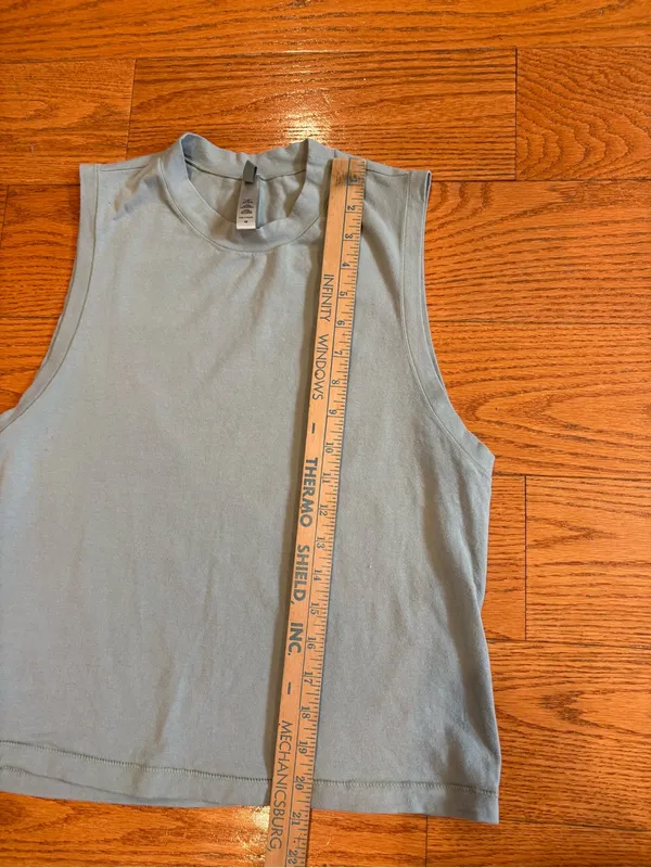 SKIMS Sleeveless High Neck Tank Top Sage Green 4X Stretch Minimalist Basic - Image 4