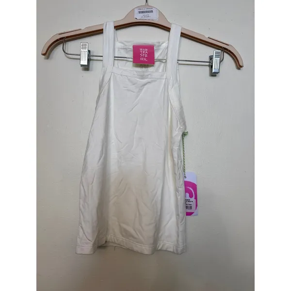 NWT One Teaspoon Sz XL Off White Bamboo Sleeveless Square Neck Logo Tank Top - Image 2