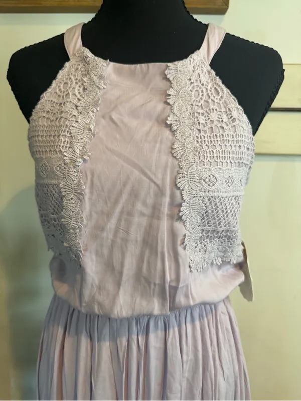 Altar'd State Lavender Crochet-Trim Maxi Dress - Image 4