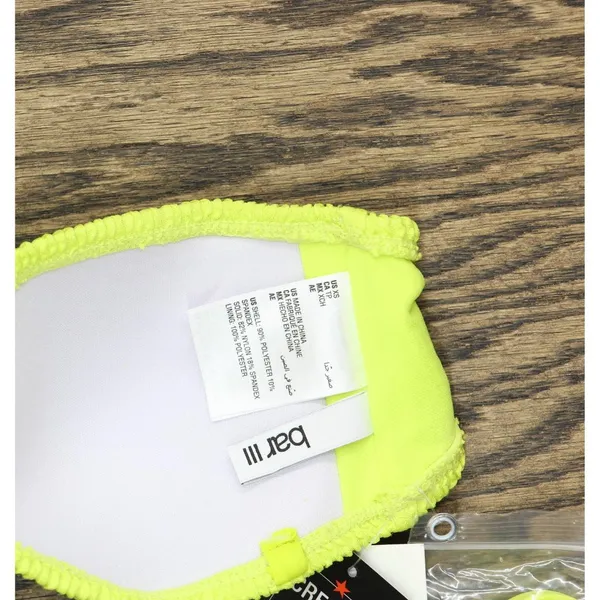 NWT Bar III Womens Convertible Bandeau Bikini Top MBBG24144 Sunny Lime Green XS - Image 5