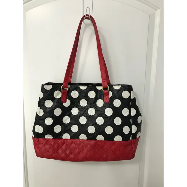 Disney Minnie Mouse Loungefly Large Tote EUC Black - Image 3