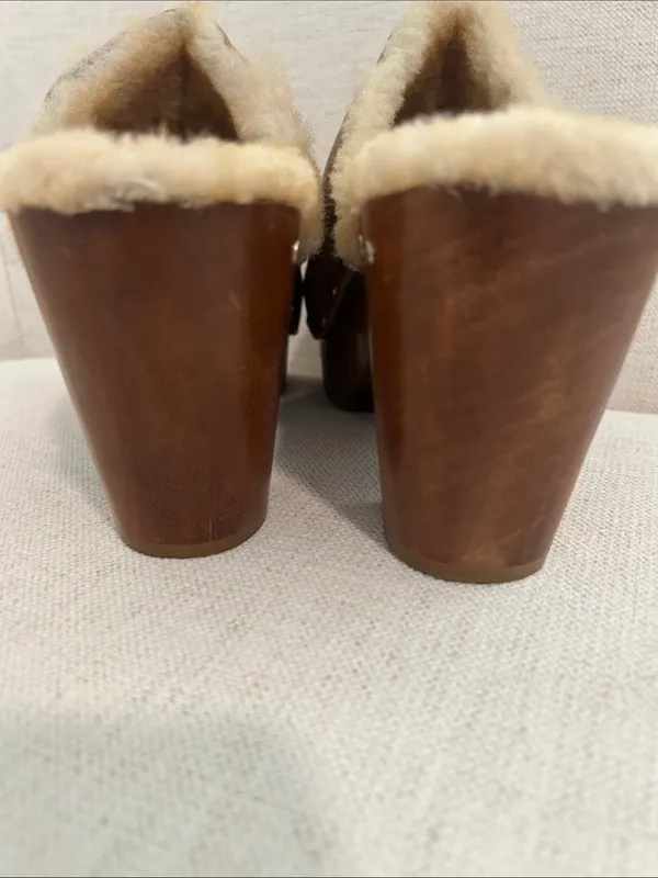 BEEK Woodpecker Shearling Clog, Saddle, Size 11, NEW NWT no box - Image 13