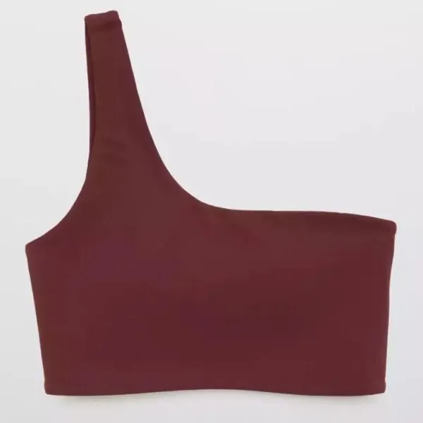 OFFLINE By Aerie Goals One Shoulder Sports Bra in Royal Berry Size XL Activewear - Image 3