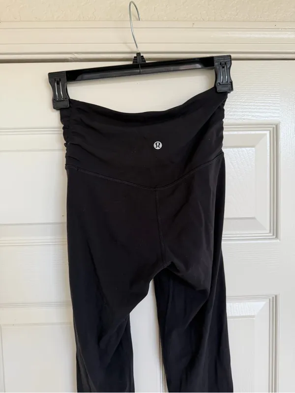 Lululemon Aligned Angles High Rise Yoga Leggings Pants Crop 4 Black - Image 7