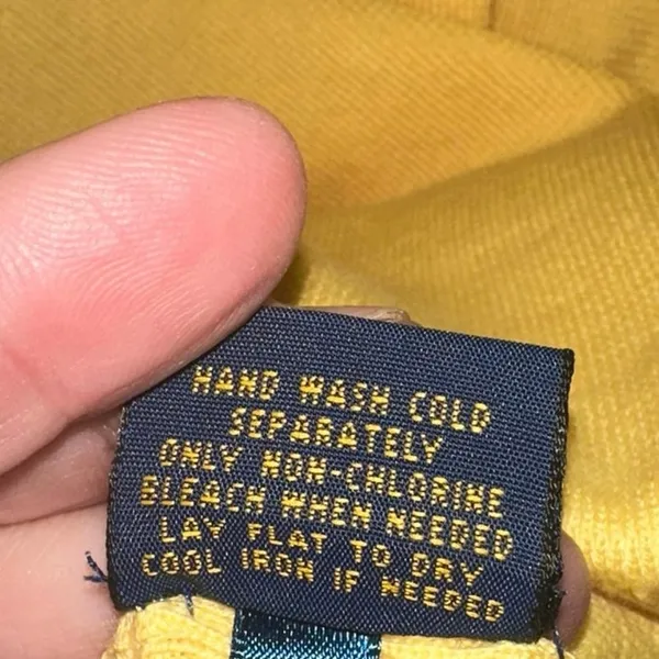 Polo Ralph Lauren Yellow Quarter Zip Sweater Large‎ Pony Logo Pullover - Image 6