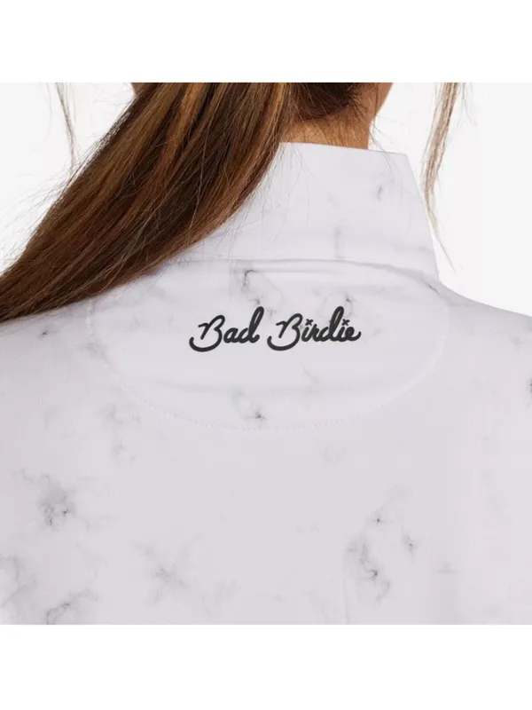 Bad Birdie Marble Quarter Zip Pullover Jacket women’s L Golf Tennis Sporty - Image 2