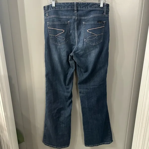 Seven7 Flare Jeans Medium Wash Denim Flare Jeans Size 8 - Image 3