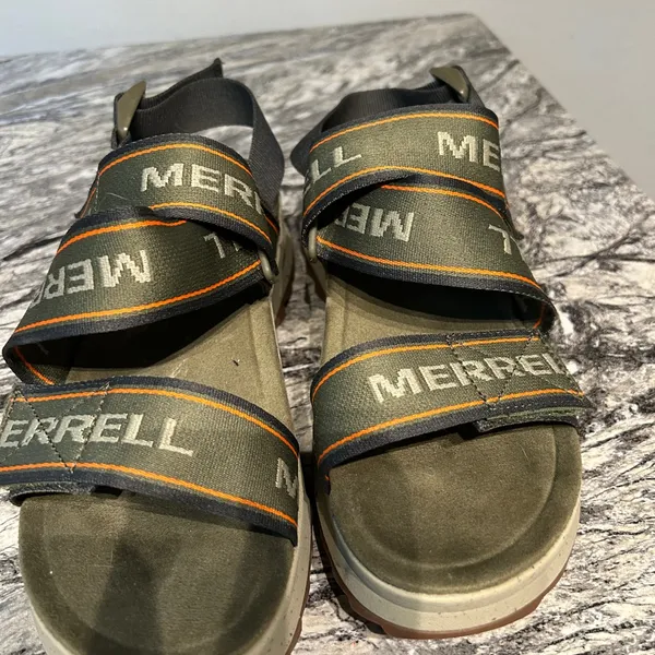 Merrell Olive and Orange Strap Sandals - Image 3