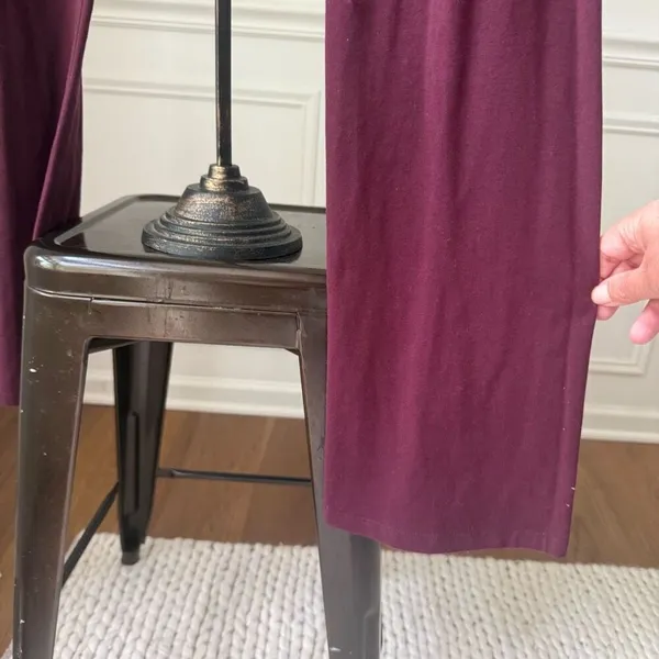 Yummie Shapewear Susie Flare Leggings 360° Sculpt Cotton Burgundy $50 L - Image 4